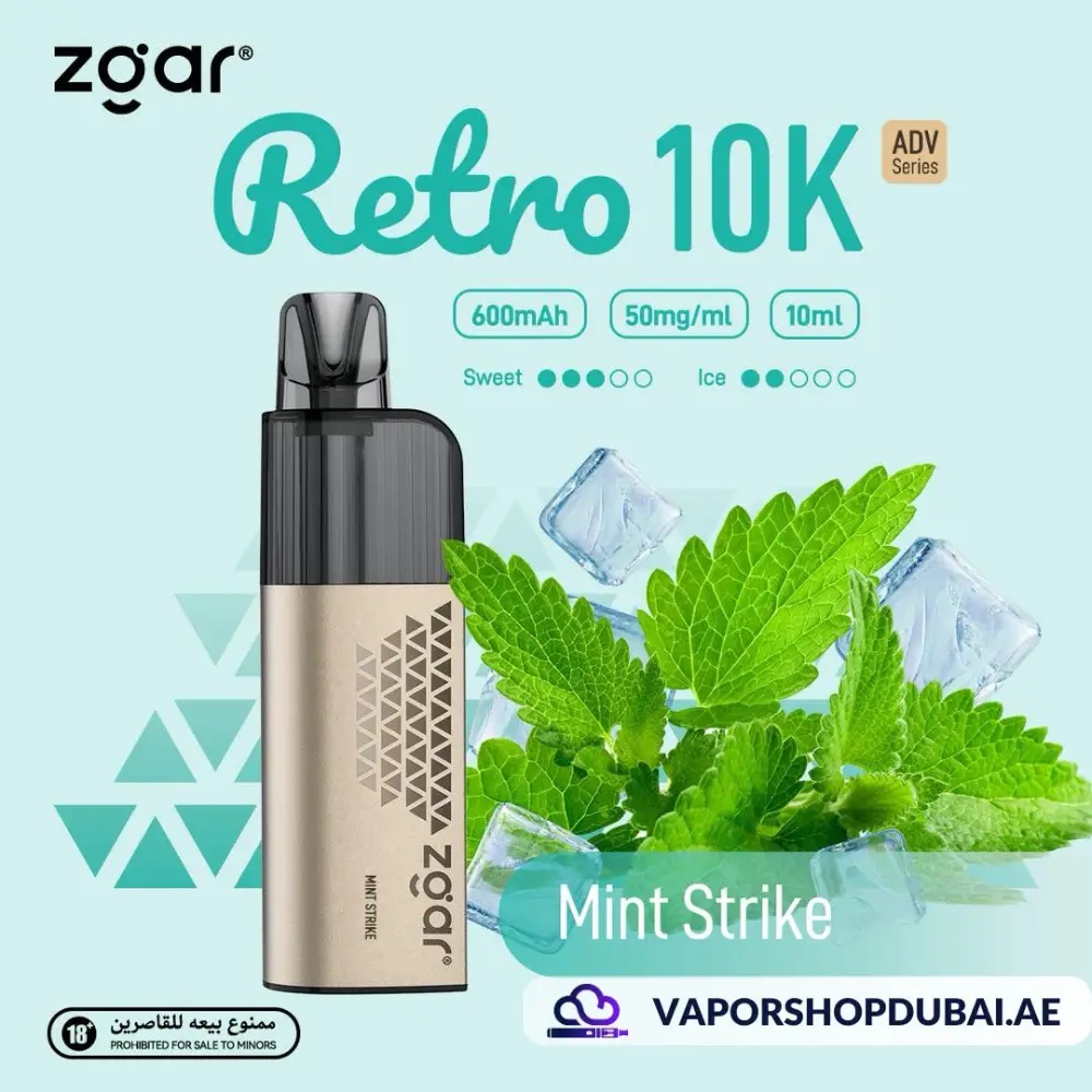 ZGAR Retro 10000 Puffs Disposable Vape In UAE 10 ZGAR Retro 10000 Puffs