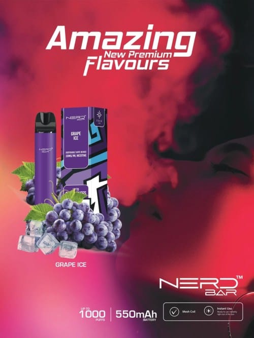 NERD™ BAR 1000 PUFFS Disposable Vape In UAE 5 NERD™ BAR 1000 PUFFS