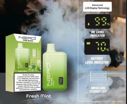 NERD™ FIRE 8000 PUFFS Disposable Vape In UAE 8 NERD™ FIRE 8000 PUFFS