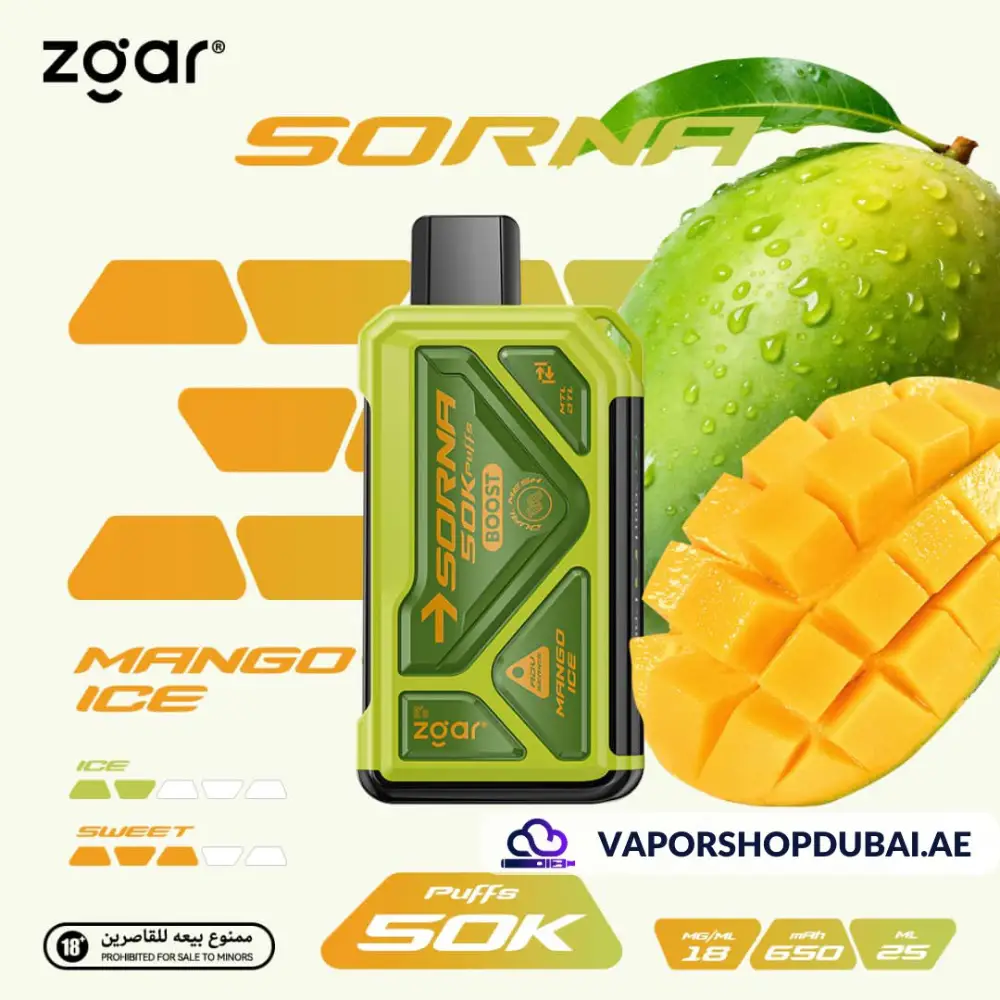 ZGAR Sorna 50000 Puffs Disposable Vape In UAE 8 ZGAR Sorna 50000 Puffs