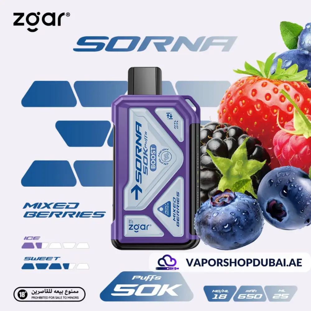 ZGAR Sorna 50000 Puffs Disposable Vape In UAE 3 ZGAR Sorna 50000 Puffs
