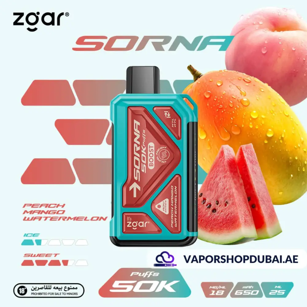 ZGAR Sorna 50000 Puffs Disposable Vape In UAE 12 ZGAR Sorna 50000 Puffs