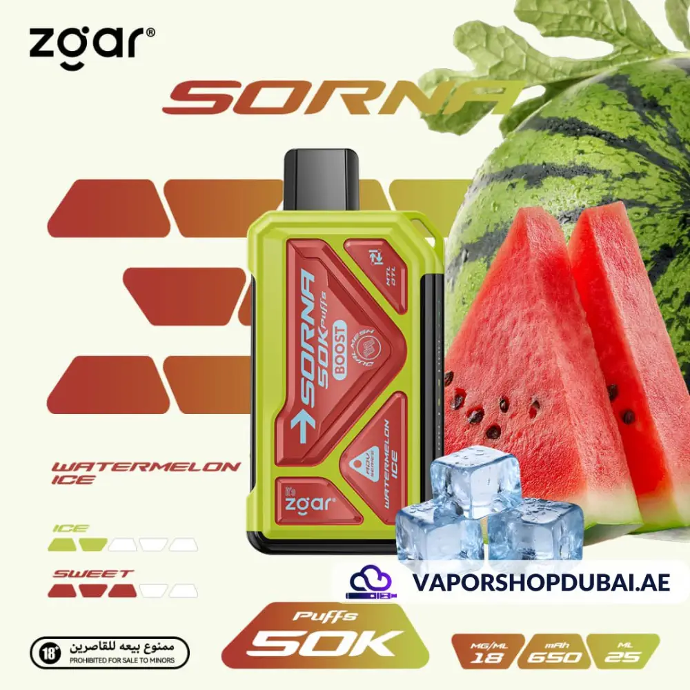 ZGAR Sorna 50000 Puffs Disposable Vape In UAE 5 ZGAR Sorna 50000 Puffs
