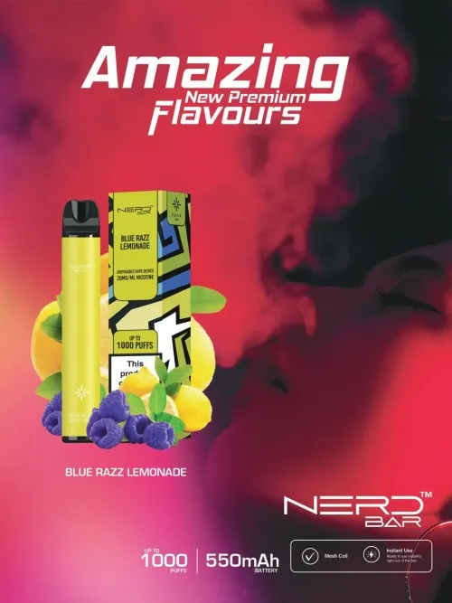 NERD™ BAR 1000 PUFFS Disposable Vape In UAE 2 NERD™ BAR 1000 PUFFS