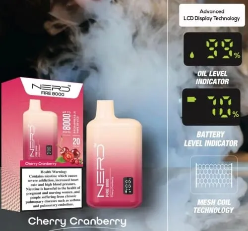 NERD™ FIRE 8000 PUFFS Disposable Vape In UAE 5 NERD™ FIRE 8000 PUFFS