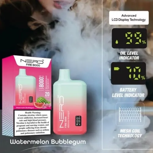 NERD™ FIRE 8000 PUFFS Disposable Vape In UAE 6 NERD™ FIRE 8000 PUFFS