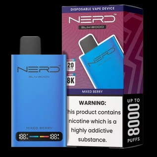 NERD™ SLIM 8000 Disposable Vape In UAE 1 NERD™ SLIM 8000 PUFF’S