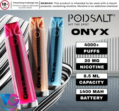 PODSALT ONYX 4000 PUFF’S 2 PODSALT ONYX 4000 PUFF’S