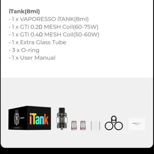 VAPORESSO iTANK Pod Kit In UAE 1 VAPORESSO iTANK