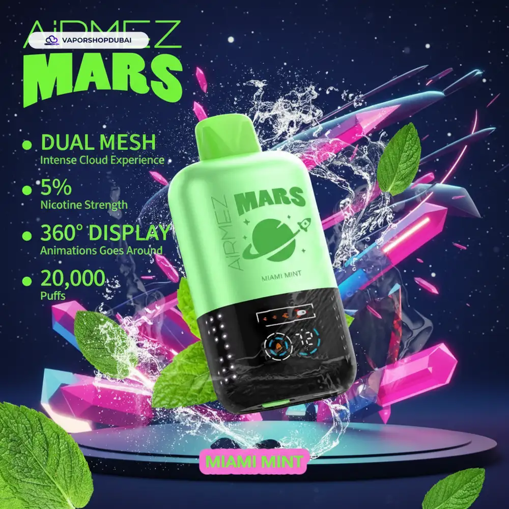 AiRMEZ Mars 20000 Puffs Disposable Vape In UAE 14 AiRMEZ Mars 20000 Puffs Disposable Vape In UAE