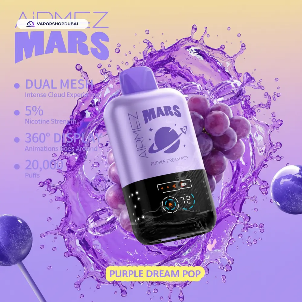 AiRMEZ Mars 20000 Puffs Disposable Vape In UAE 24 AiRMEZ Mars 20000 Puffs Disposable Vape In UAE