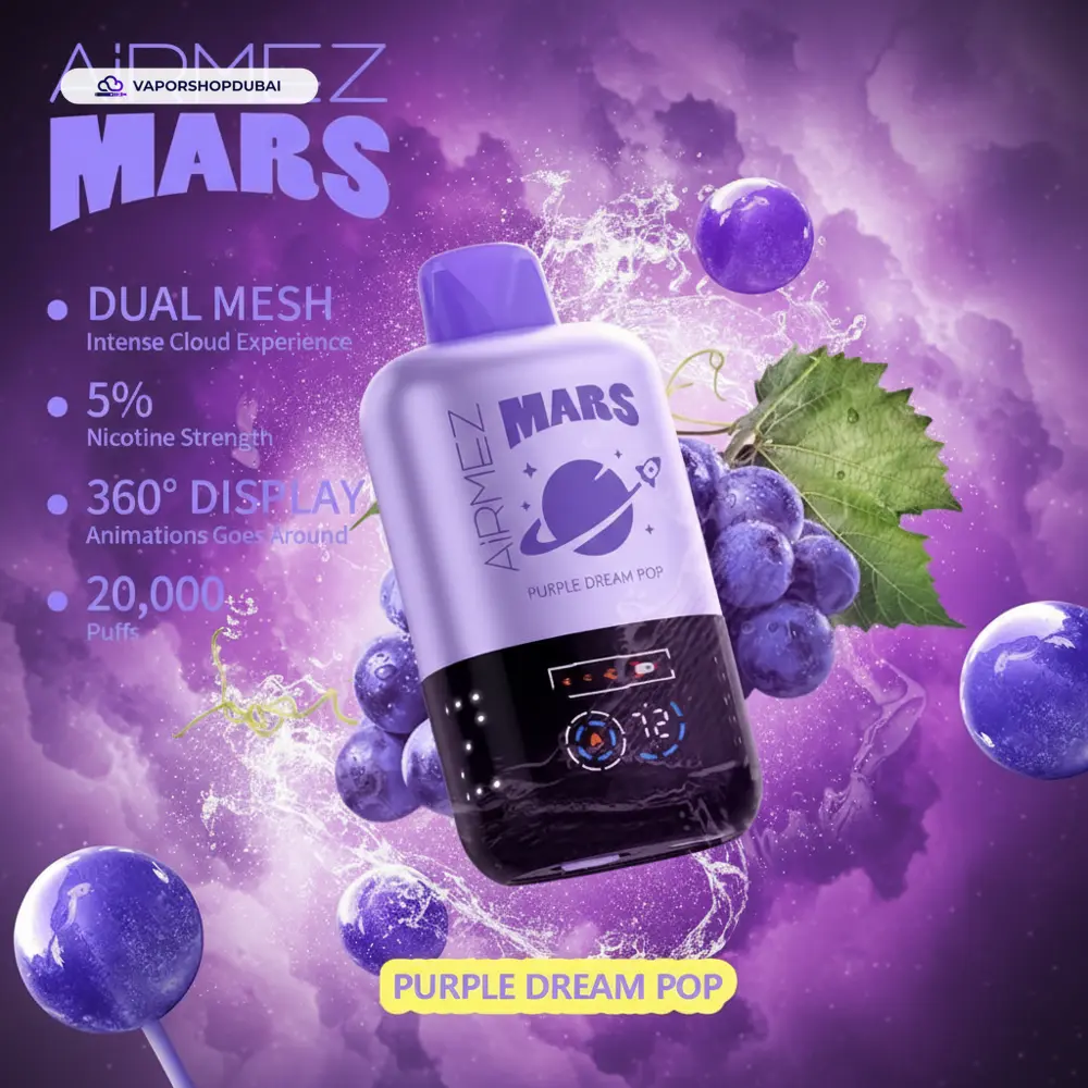 AiRMEZ Mars 20000 Puffs Disposable Vape In UAE 8 AiRMEZ Mars 20000 Puffs Disposable Vape In UAE