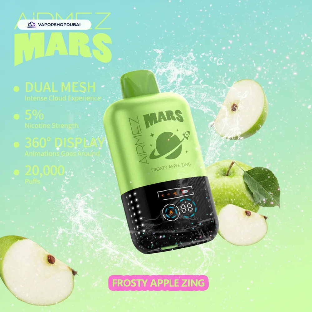 AiRMEZ Mars 20000 Puffs Disposable Vape In UAE 37 frosty-apple-zing