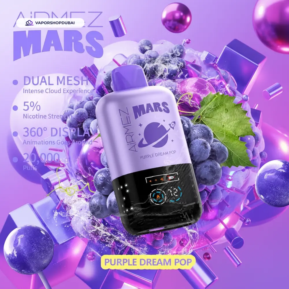 AiRMEZ Mars 20000 Puffs Disposable Vape In UAE 43 purple-dream-pop