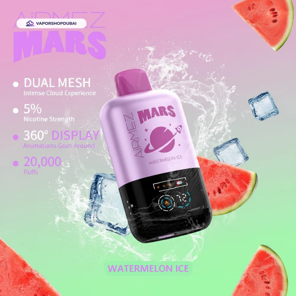 AiRMEZ Mars 20000 Puffs Disposable Vape In UAE 48 watermelon-ice