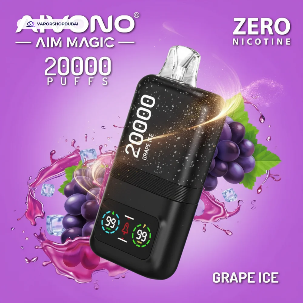 AIVONO Aim Magic 20000 Puff Zero Nicotine Vape In UAE 25 grape-ice