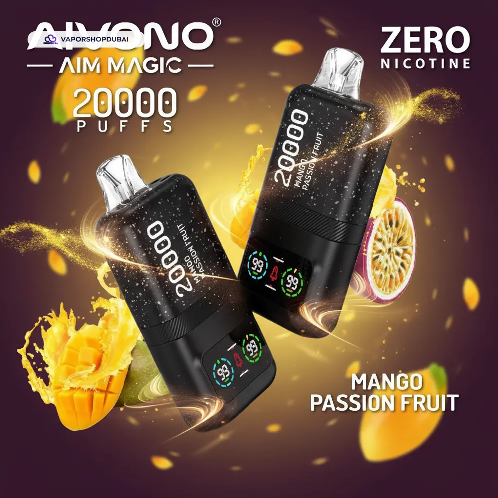 AIVONO Aim Magic 20000 Puff Zero Nicotine Vape In UAE 29 mango-passion-fruit