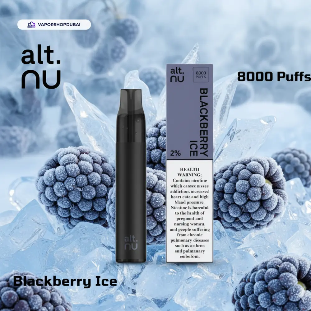 Alt Nu 8000 Puffs Disposable Vape 20mg in DUBAI, UAE 22 blackberry-ice