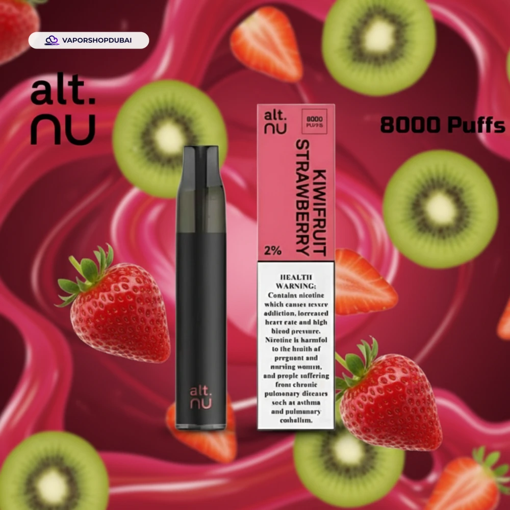Alt Nu 8000 Puffs Disposable Vape 20mg in DUBAI, UAE 24 kiwifruit-strawberry