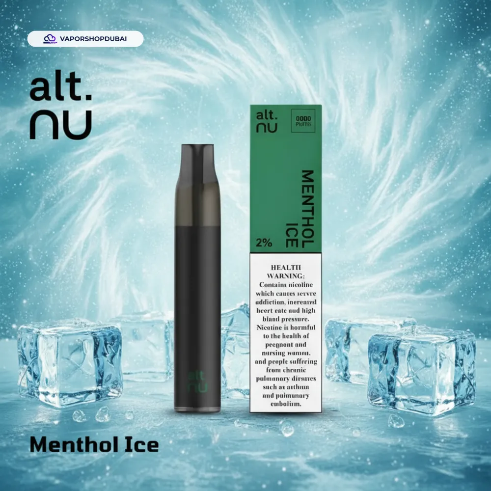 Alt Nu 8000 Puffs Disposable Vape 20mg in DUBAI, UAE 25 menthol-ice