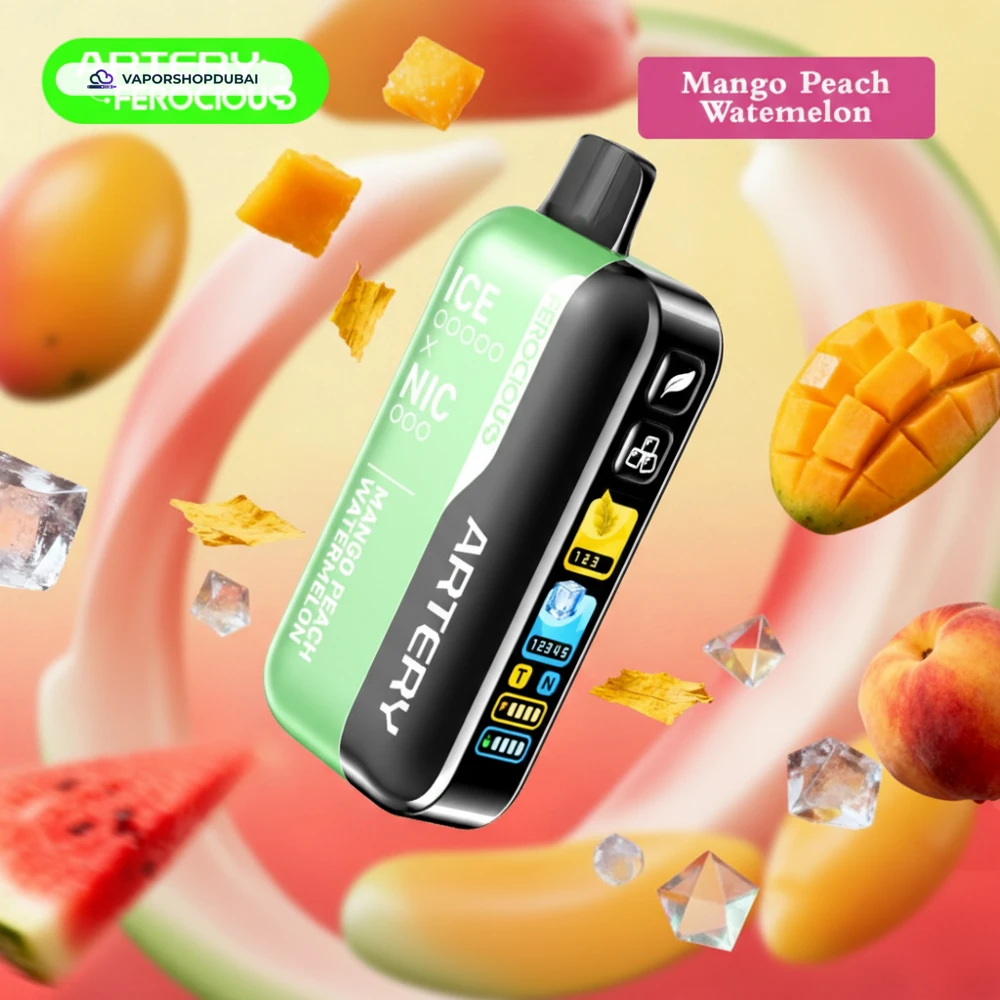 Artery Ferocious CL6 50000 Puffs NIC-ICE Edition in the UAE 25 mango-peach-watermelon