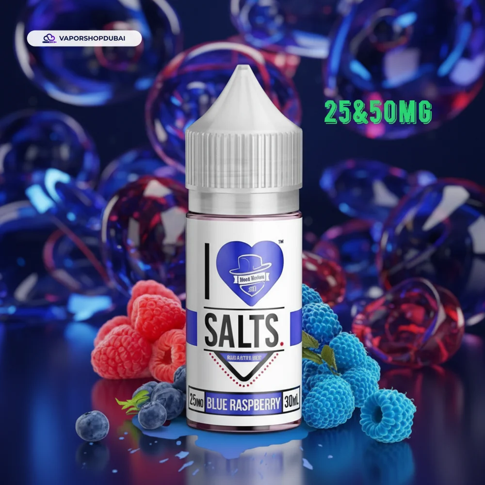 BLUE RASPBERRY I Love Salts by Mad Hatter Juice E-Liquid In UAE 2 Premium