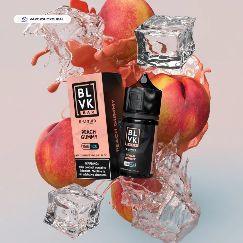 Blvk Bar Saltnic 30ml E-liquid In UAE 42 peach-gummy-ice