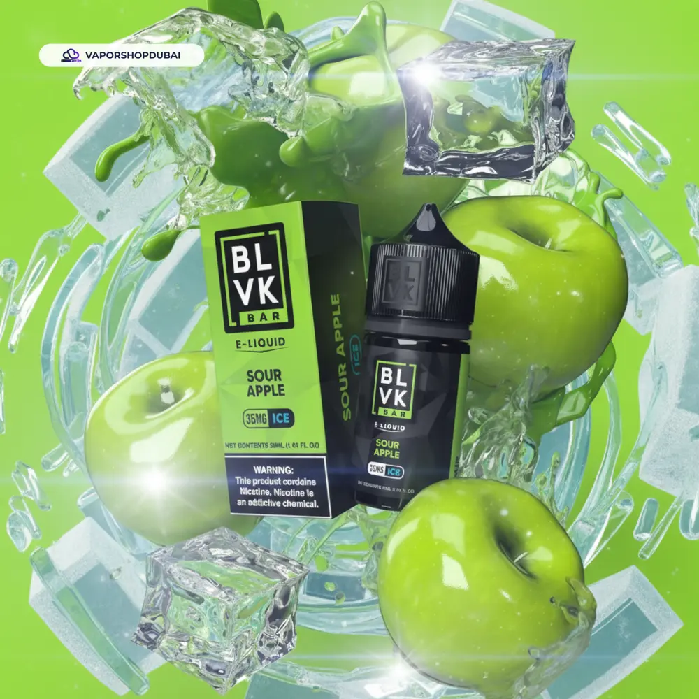 Blvk Bar Saltnic 30ml E-liquid 35mg and 50mg In UAE 44 sour-apple-ice