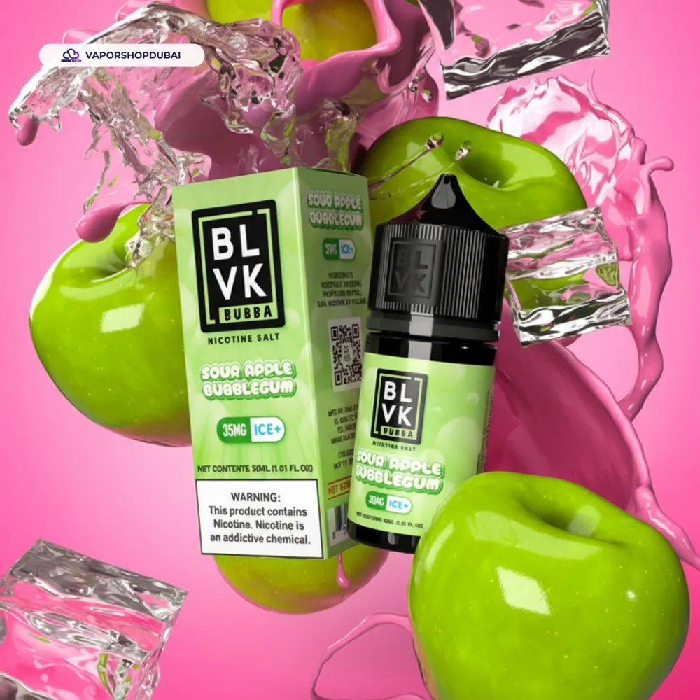 BLVK Bubba Ice Saltnic 30ml E-JUICE E-Liquid In UAE 16 sour-apple-bubblegum