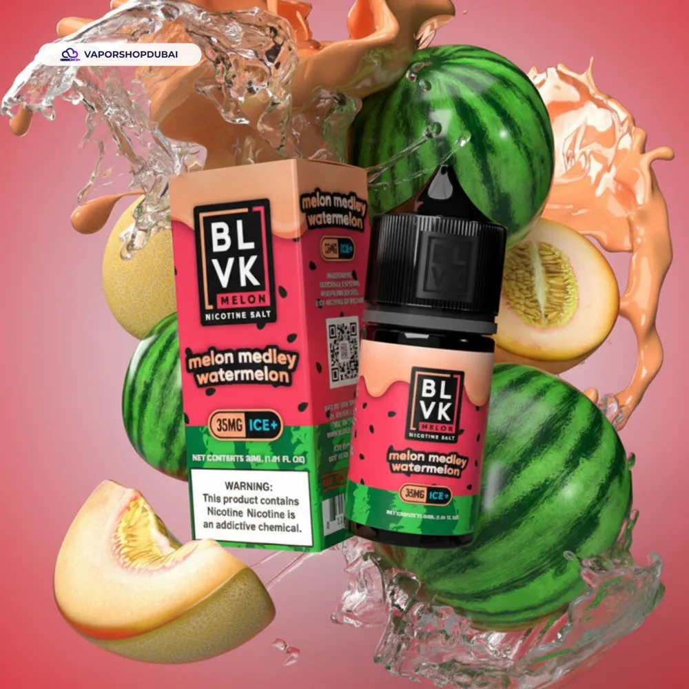 BLVK Melon Saltnic Ice 30ml E-Liquid In UAE 15 melon-medley-watermelon-ice