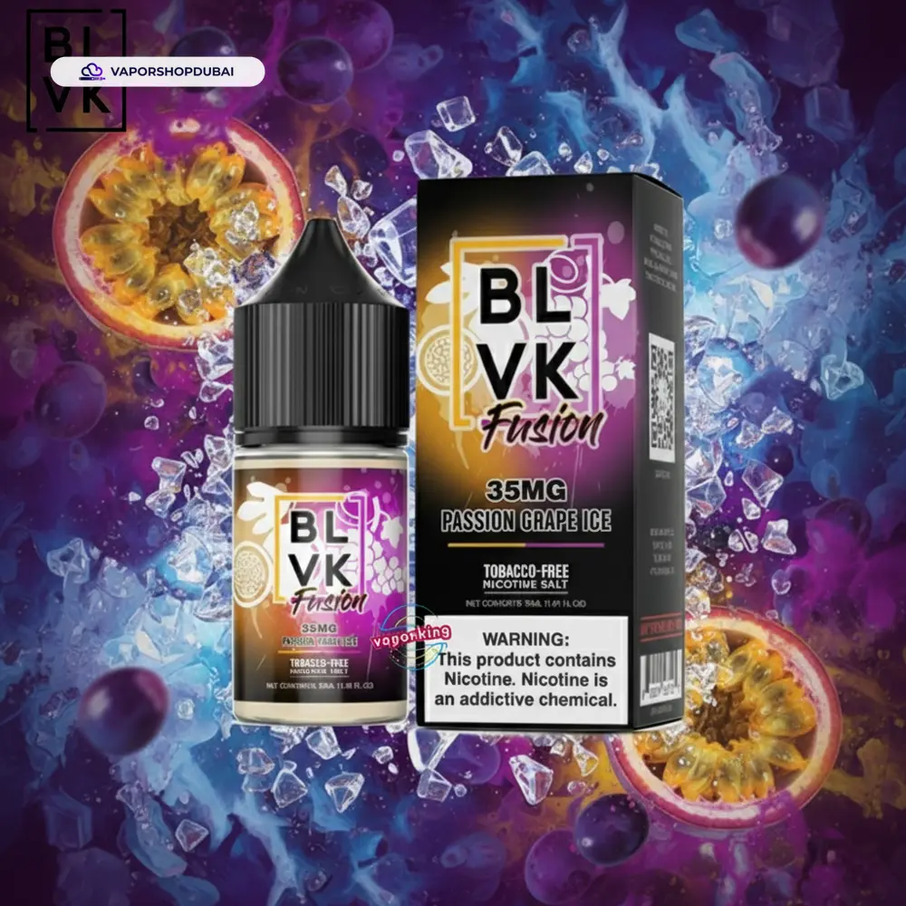 BLVK Nicotine Salt Vape In UAE 23 passion-grape-ice