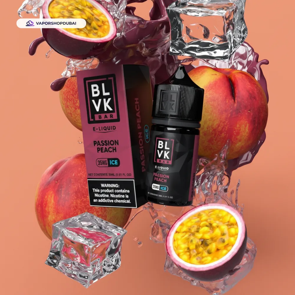 BLVK Nicotine Salt Vape In UAE 24 passion-peach-ice-blvk-bar