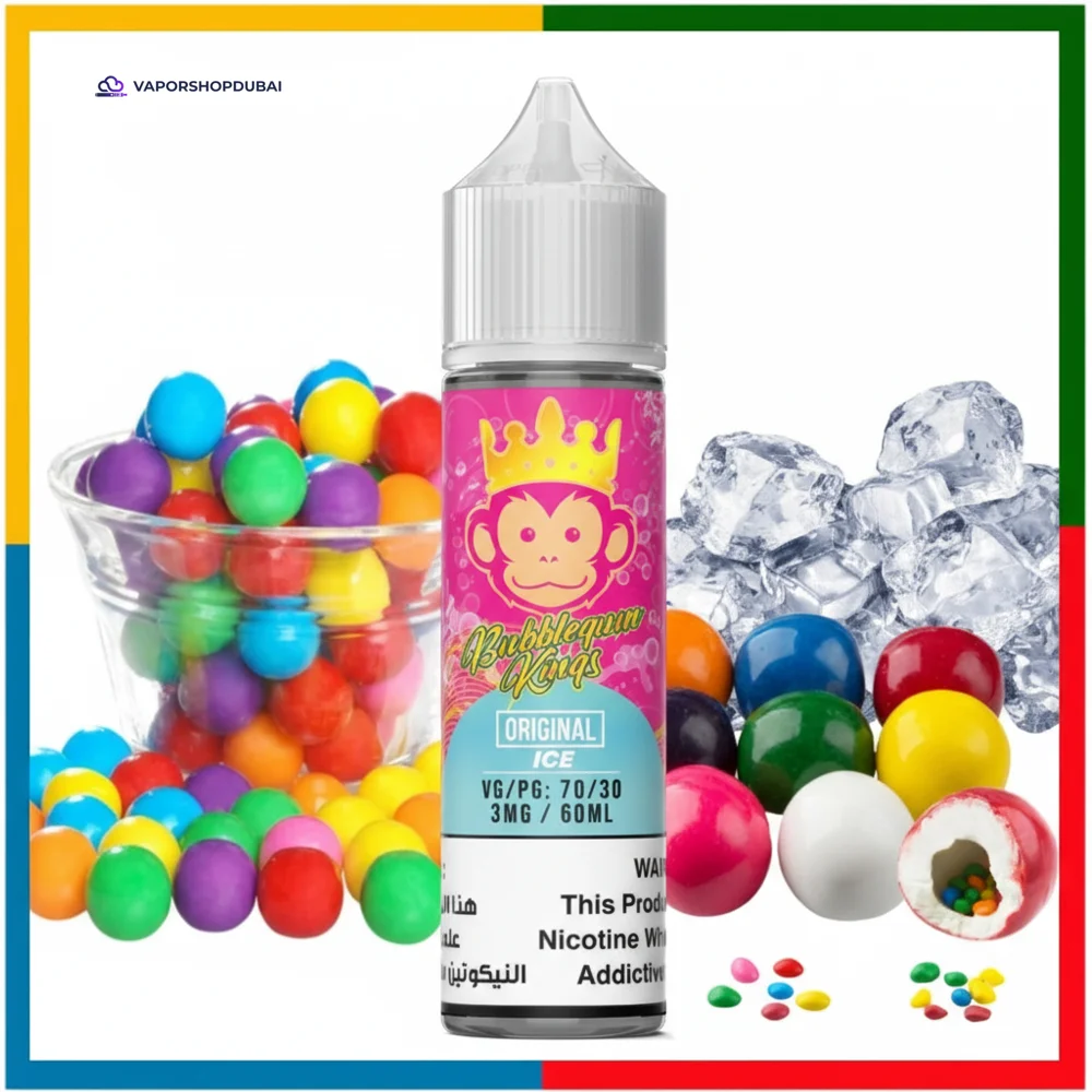 BUBBLEGUM KINGS ORIGINAL ICE 60ML (FREEBASE) E-Liquid In UAE 1 BUBBLEGUM KINGS ORIGINAL ICE 60ML (FREEBASE)