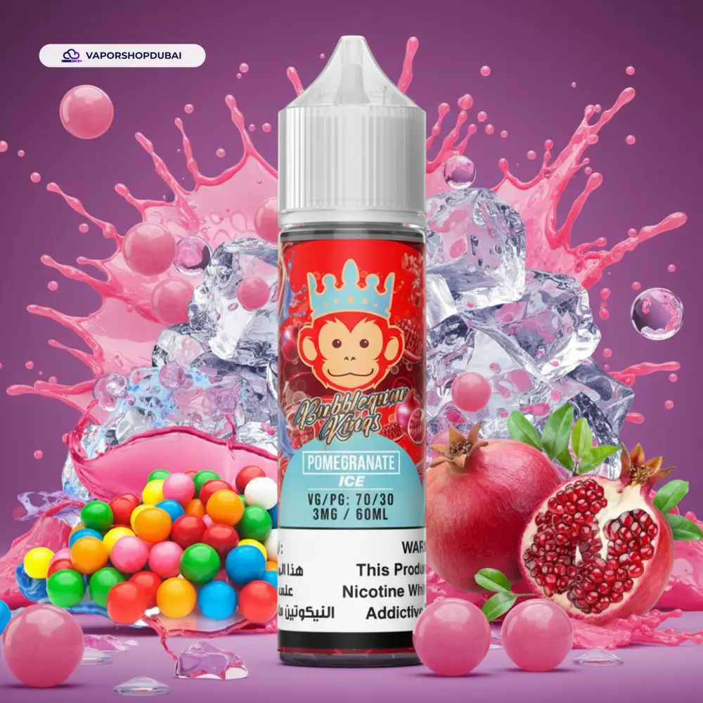 BUBBLEGUM KINGS POMEGRANATE ICE 60ML (FREEBASE) E-Liquid In UAE 1 BUBBLEGUM KINGS POMEGRANATE ICE 60ML (FREEBASE)