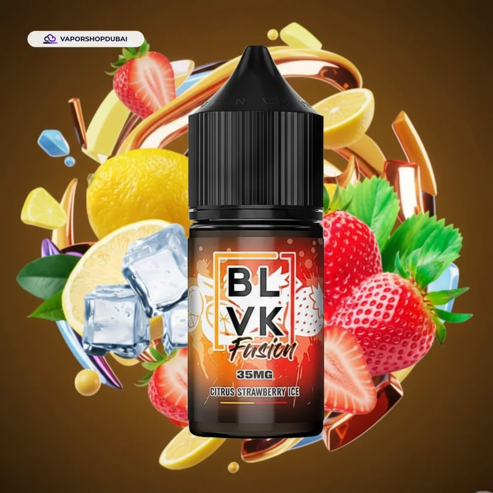 Citrus Strawberry Ice Blvk Fusion Salt 30ml E-Liquid In UAE 1 Buy Authentic Citrus Strawberry Ice Blvk Fusion Salt 30ml In Dubai UAE