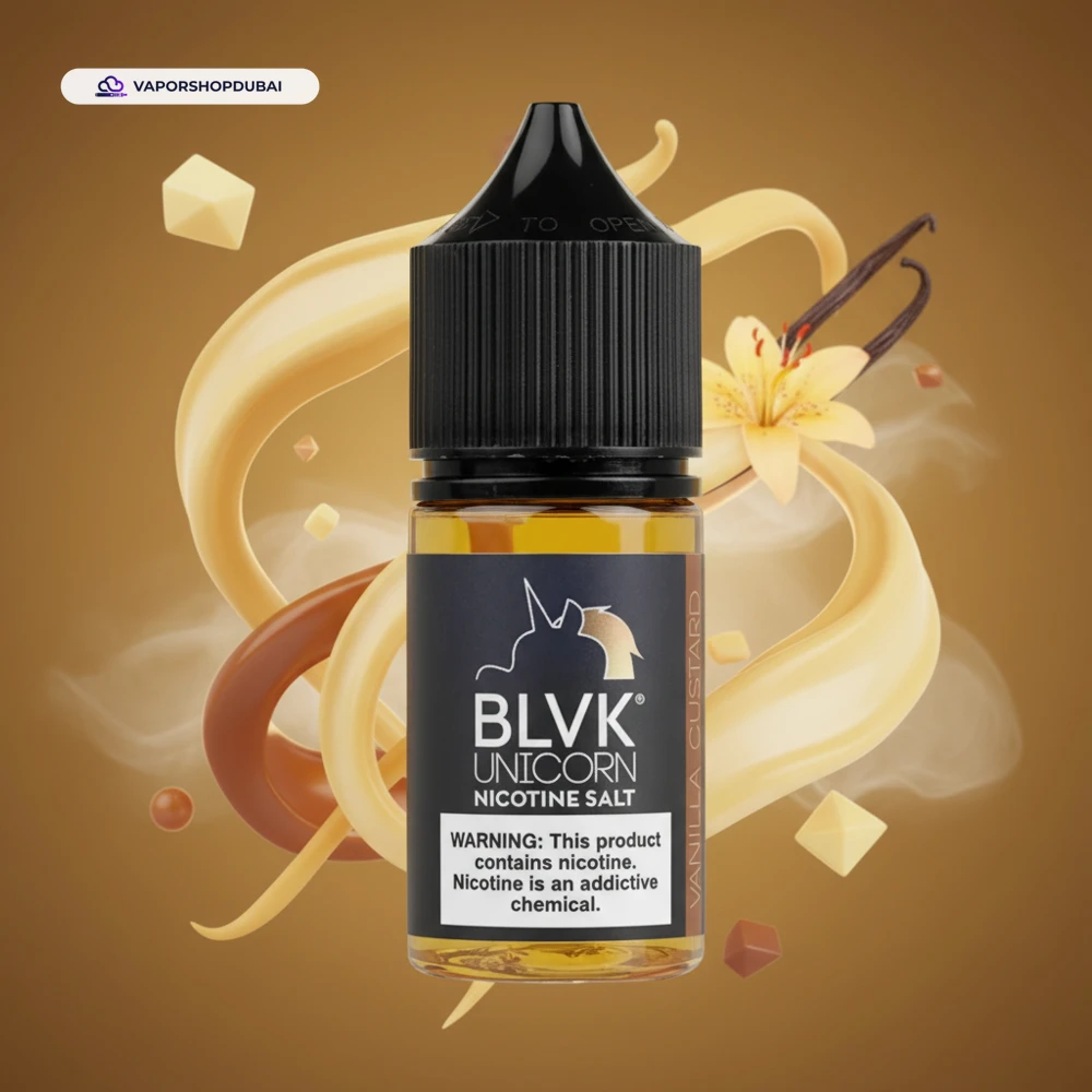 Vanilla Custard by BLVK Unicorn Salt 30ml E-Liquid In UAE 1 Buy Authentic Vanilla Custard by BLVK Unicorn Salt 30ml in Dubai UAE