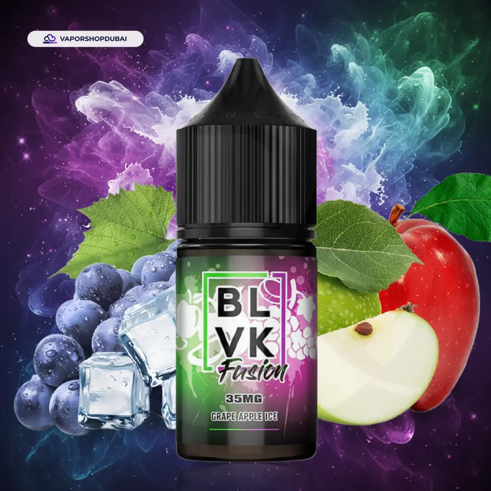 Grape Apple Ice Blvk Fusion Salt 30ml E-Liquid In UAE 1 Buy Grape Apple Ice Blvk Fusion Salt 30ml In UAE