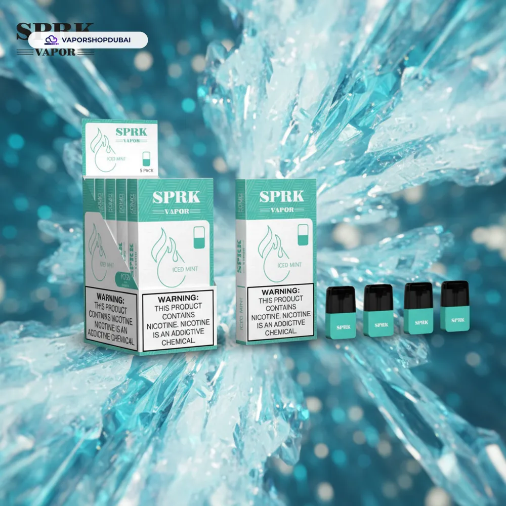 SPRK Vapor V4 Pods (Compatible with Myle V4 Pod System) Pod Kit In UAE 4 ice-mint