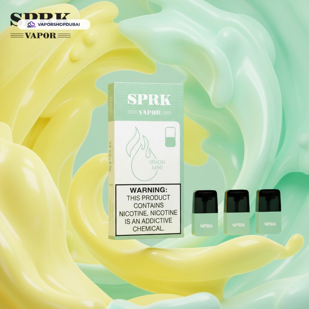SPRK Vapor V4 Pods (Compatible with Myle V4 Pod System) Pod Kit In UAE 6 lemon-mint