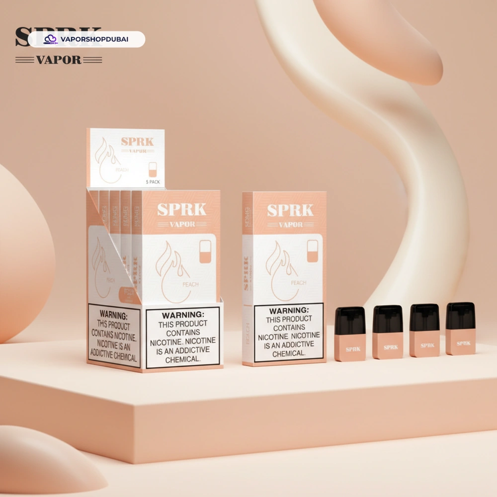 SPRK Vapor V4 Pods (Compatible with Myle V4 Pod System) Pod Kit In UAE 7 peach