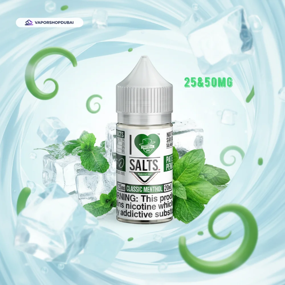 CLASSIC MENTHOL I Love Salts by Mad Hatter Juice E-Liquid In UAE 1 CLASSIC MENTHOL I Love Salts by Mad Hatter Juice