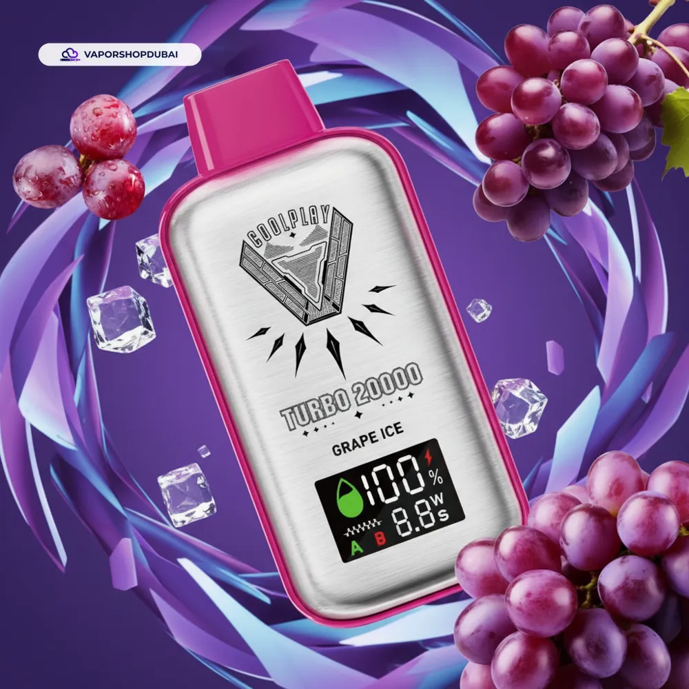 Coolplay Turbo 20000 Puffs Vape In UAE 25 grape-ice