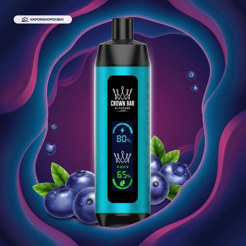 Crown Bar Al Fakher 8000 Pro DTL 8000Puffs Dual Mode Disposable Vape In UAE 41 berry-ocean