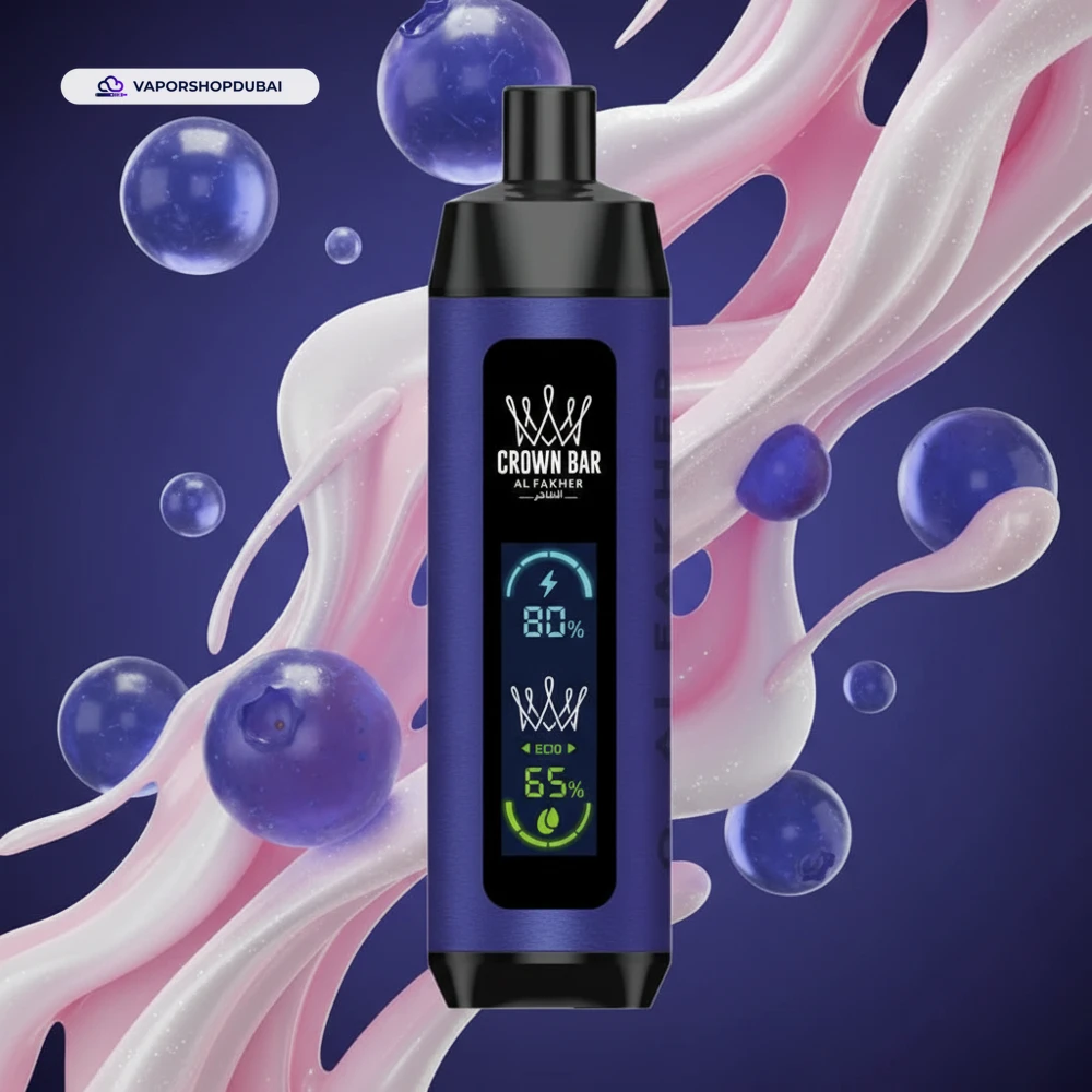 Crown Bar Al Fakher 8000 Pro DTL 8000Puffs Dual Mode Disposable Vape In UAE 45 blueberry-gum