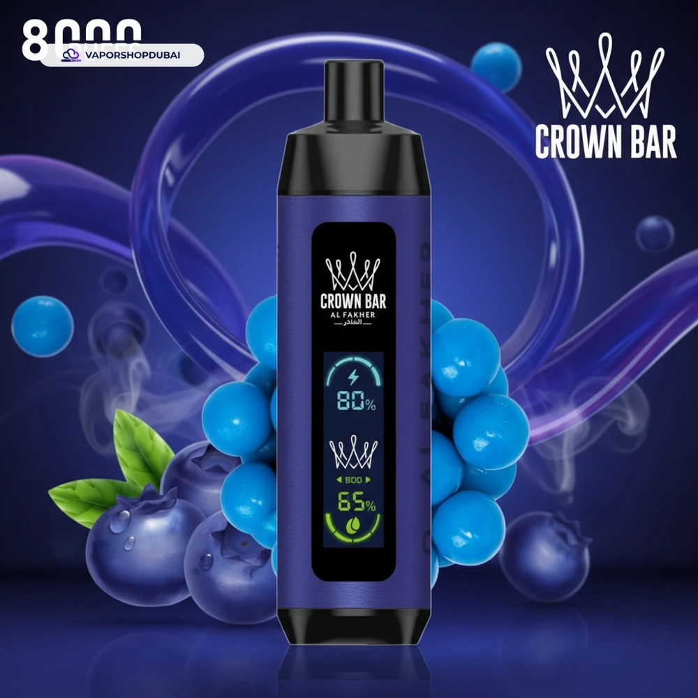 Crown Bar Al Fakher 8000 Pro DTL 8000Puffs Dual Mode Disposable Vape In UAE 12 Crown Bar Al Fakher 8000 Pro DTL 8000Puffs Dual Mode Disposable Vape In UAE
