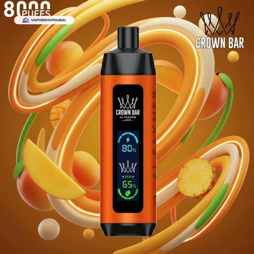 Crown Bar Al Fakher 8000 Pro DTL 8000Puffs Dual Mode Disposable Vape In UAE 25 Crown Bar Al Fakher 8000 Pro DTL 8000Puffs Dual Mode Disposable Vape In UAE