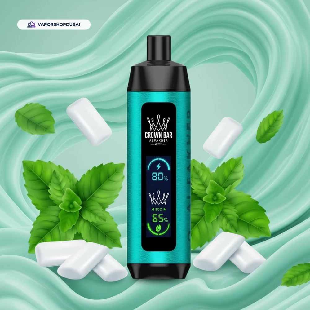 Crown Bar Al Fakher 8000 Pro DTL 8000Puffs Dual Mode Disposable Vape In UAE 49 gum-mint