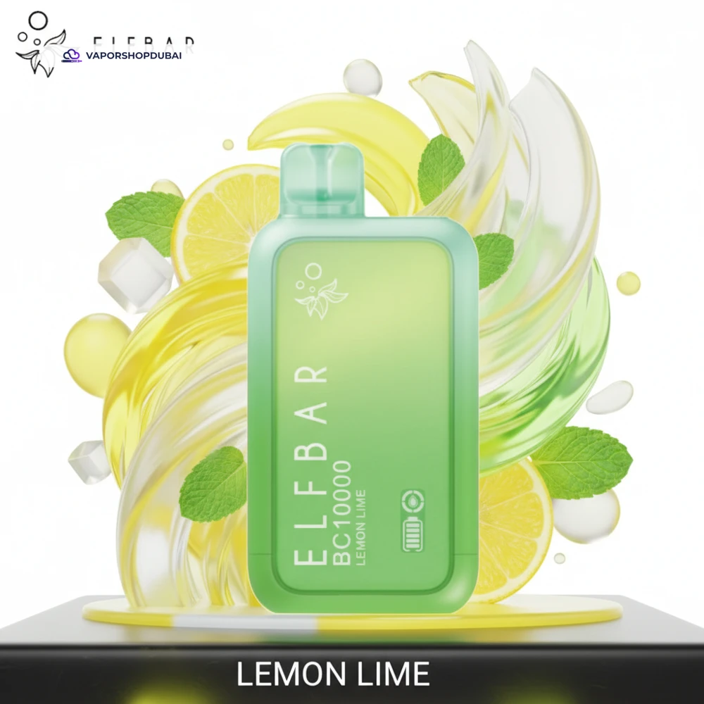 ElfBar BC10000 Puffs 50mg Disposable Vape In UAE 51 lemon-lime