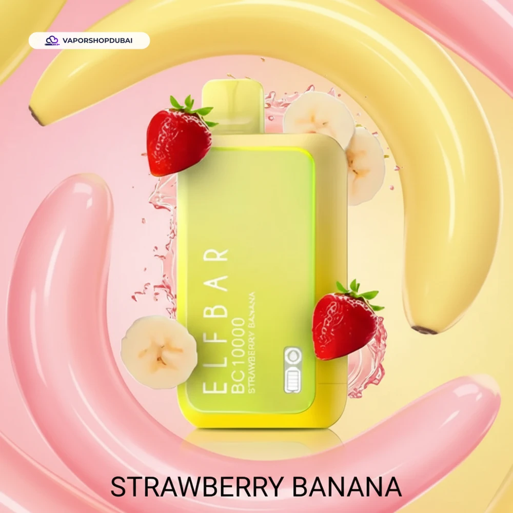 Elf Bar BC10000 Puffs Disposable Vape In UAE 55 strawberry-banana