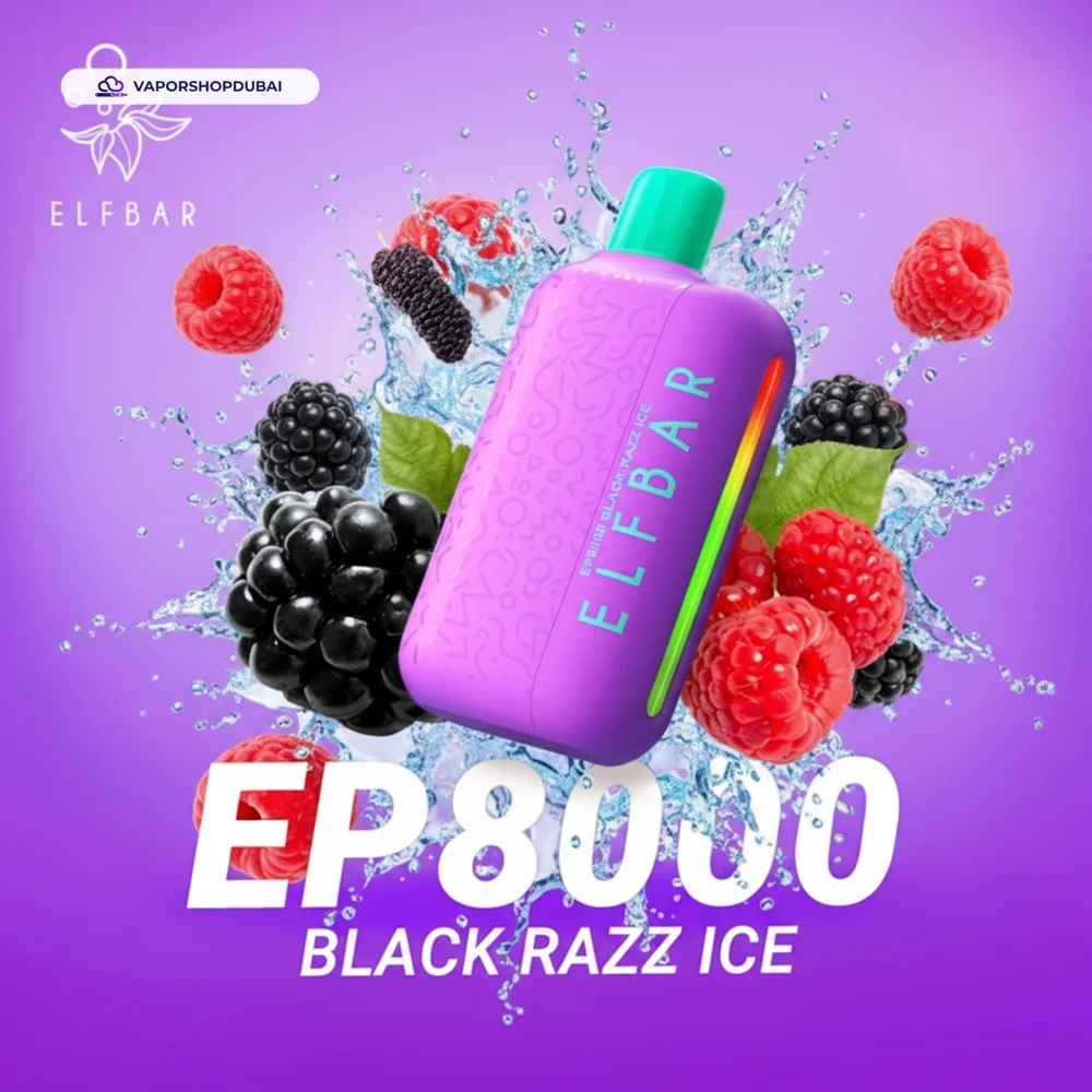 ELF Bar EP8000 Disposable Vape 8000 Puffs 20mg In UAE 34 black-razz-ice